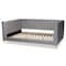 Baxton Studio Oksana Modern Glam and Luxe Light Grey Velvet Fabric and Gold Finished Queen Size Daybed 174-10983-Zoro - alternate 8